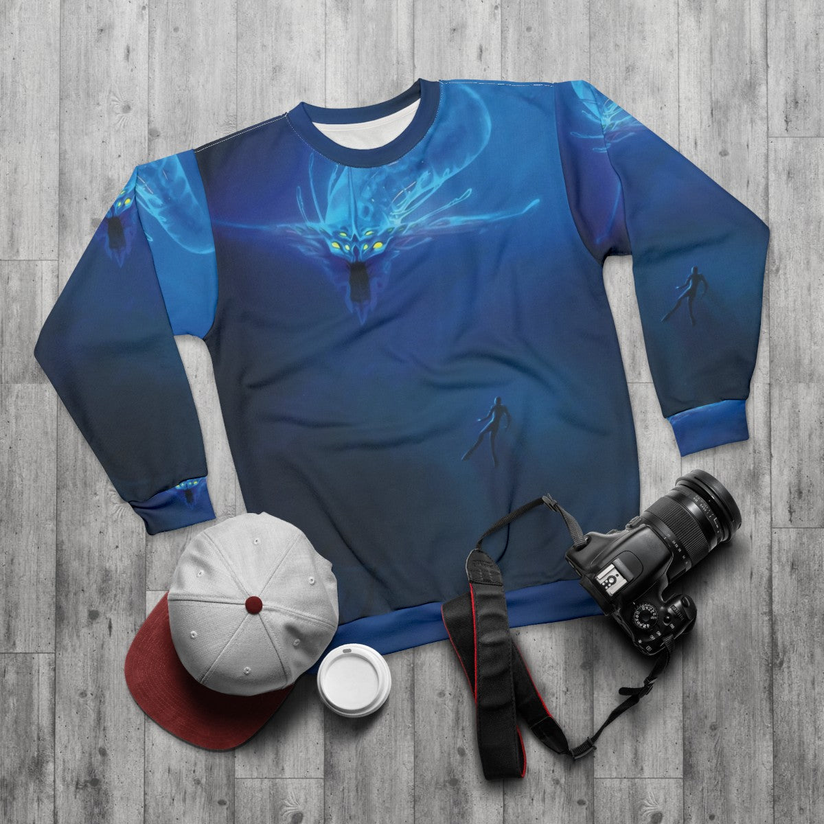 Subnautica Ghost Leviathan Sweatshirt - flat lay