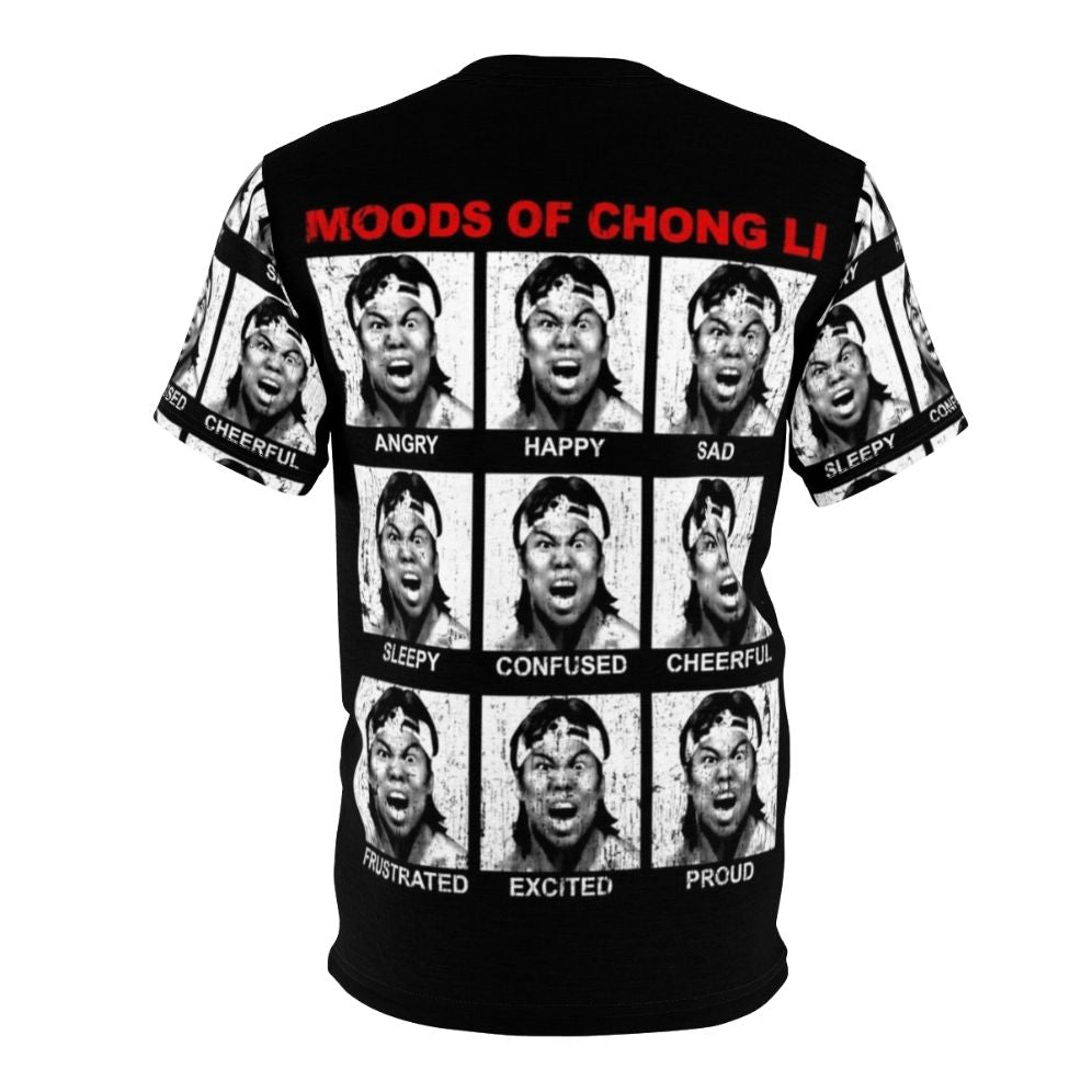 Vintage-style t-shirt featuring Chong Li's moods from the 80s action movie Bloodsport - Back