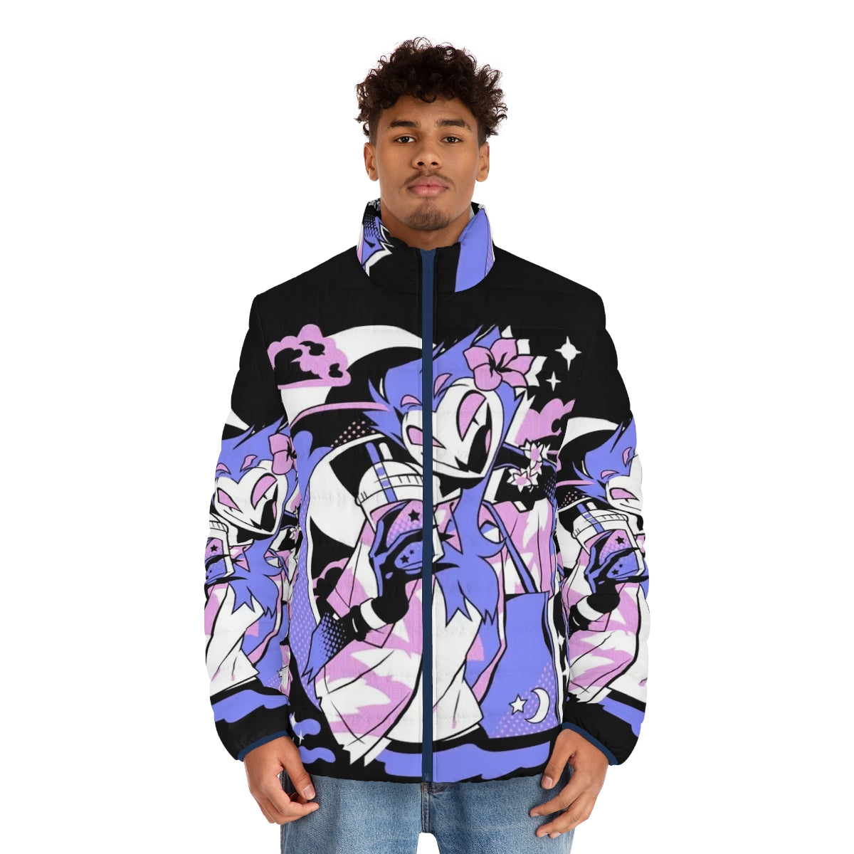 Helluva Boss Stolas Puffer Jacket - Anime Inspired Outerwear - men front