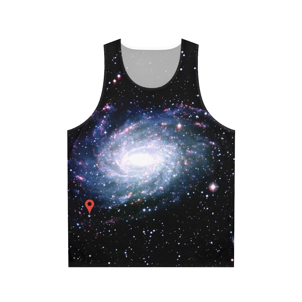 Location Unisex Tank Top featuring a galaxy and milky way design