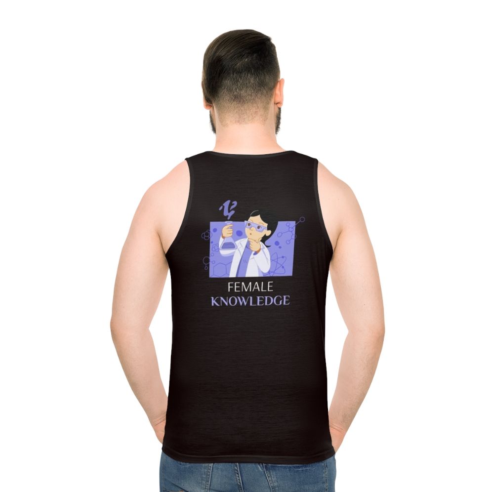 Proud Female Scientist Unisex Tank Top - men back