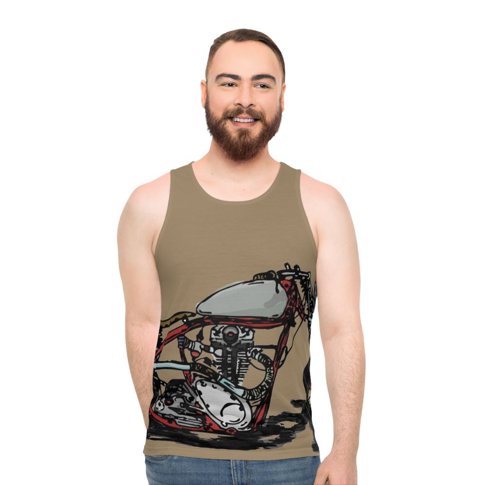 Bobber unisex vintage motorcycle tank top - men