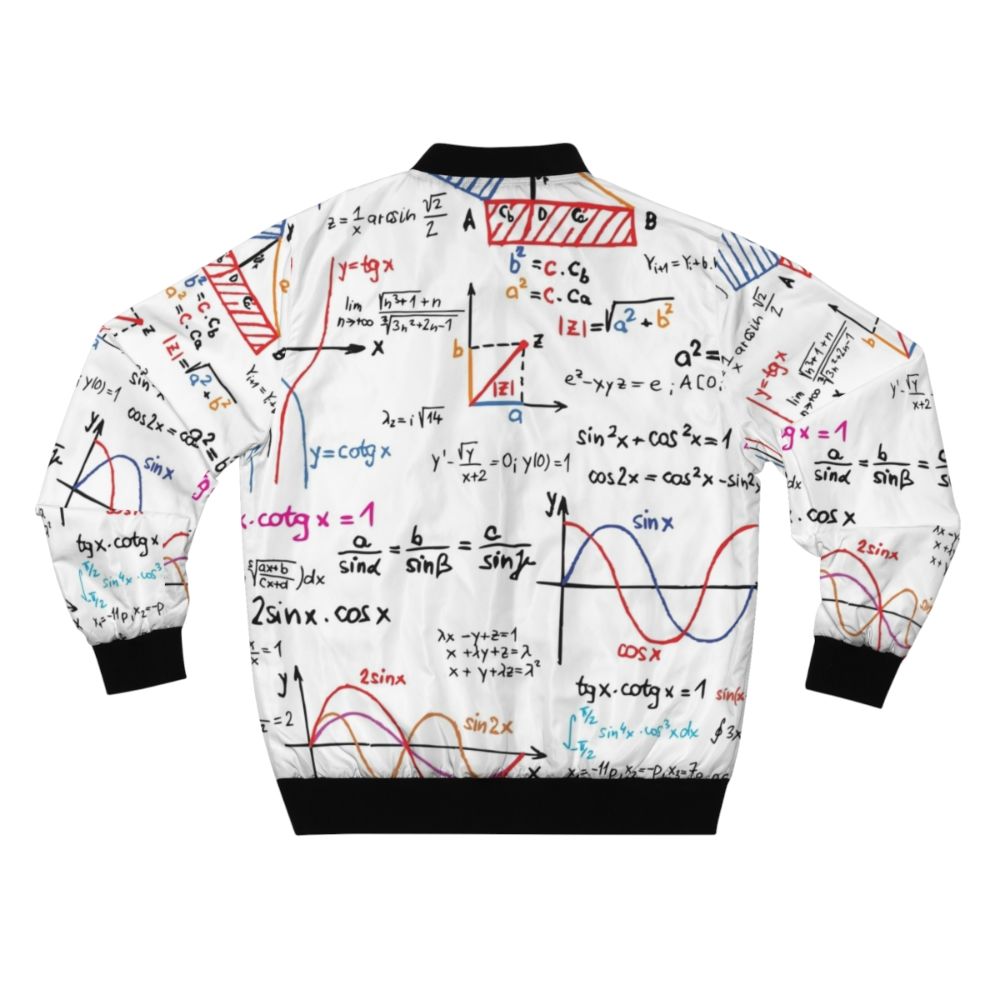 Mathematics Formulas Numbers Bomber Jacket - Back