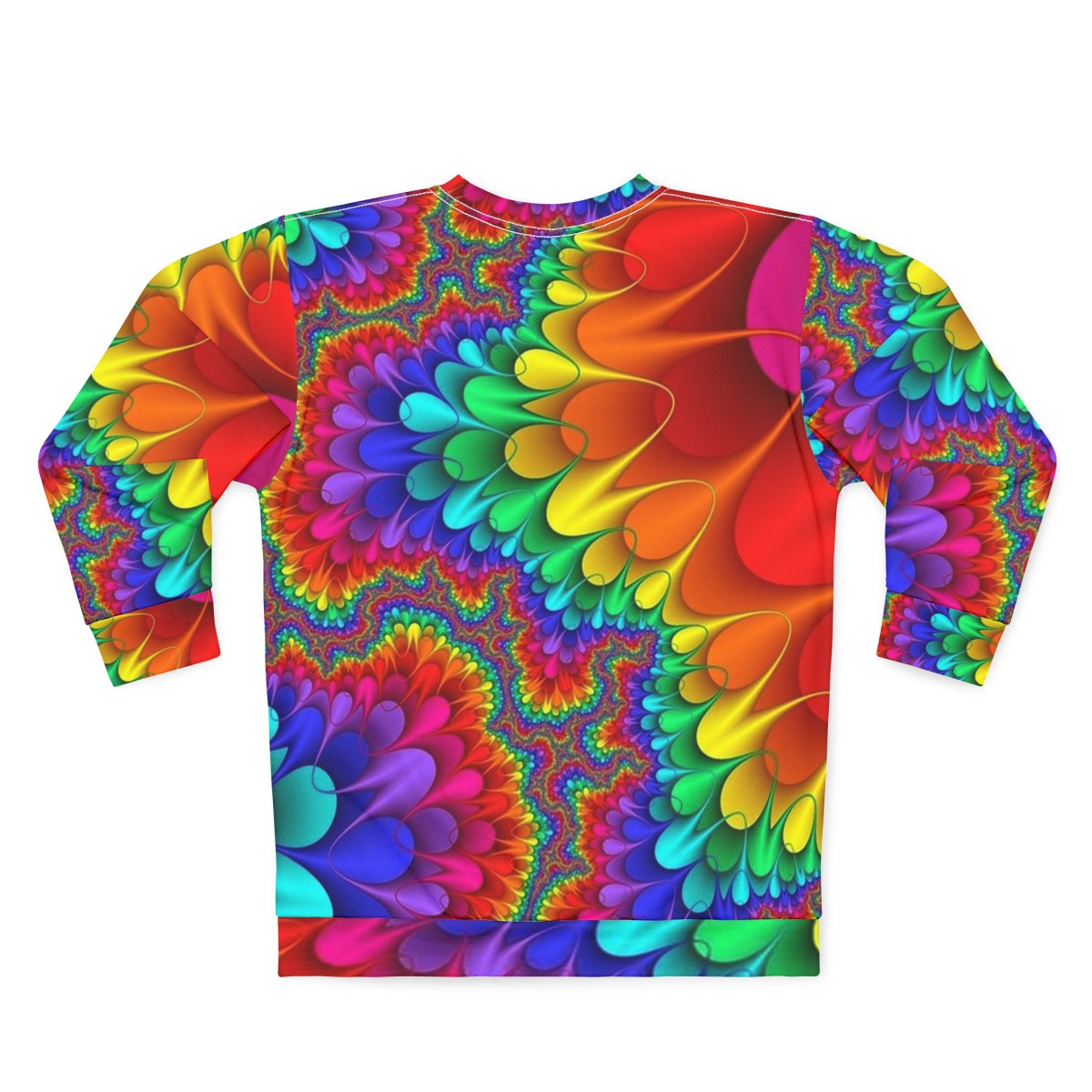 Psychedelic tie-dye rainbow sweatshirt - Back