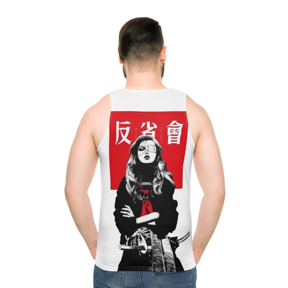 Cyberpunk Japanese urban style unisex tank top - men back