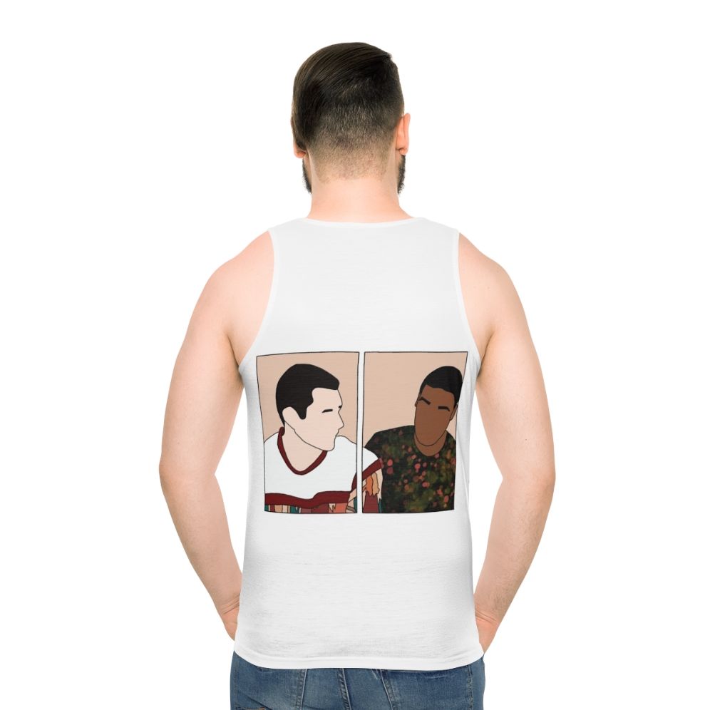 Sex Education Adam and Eric Unisex Tank Top - men back