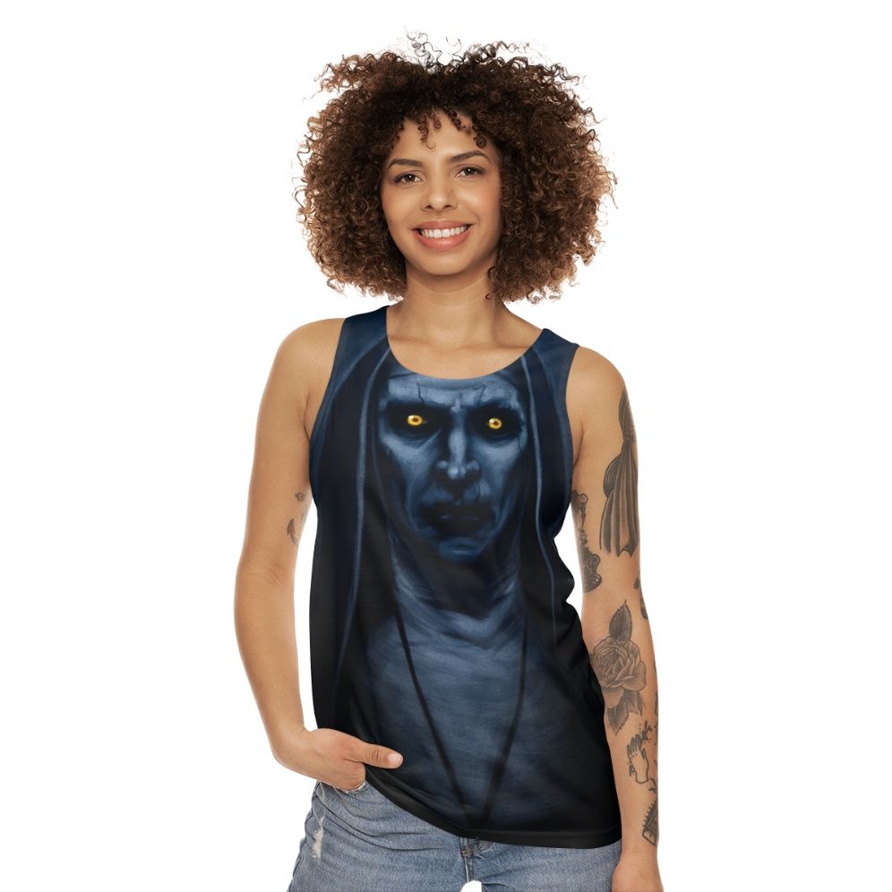 Valak painting unisex horror tank top - women