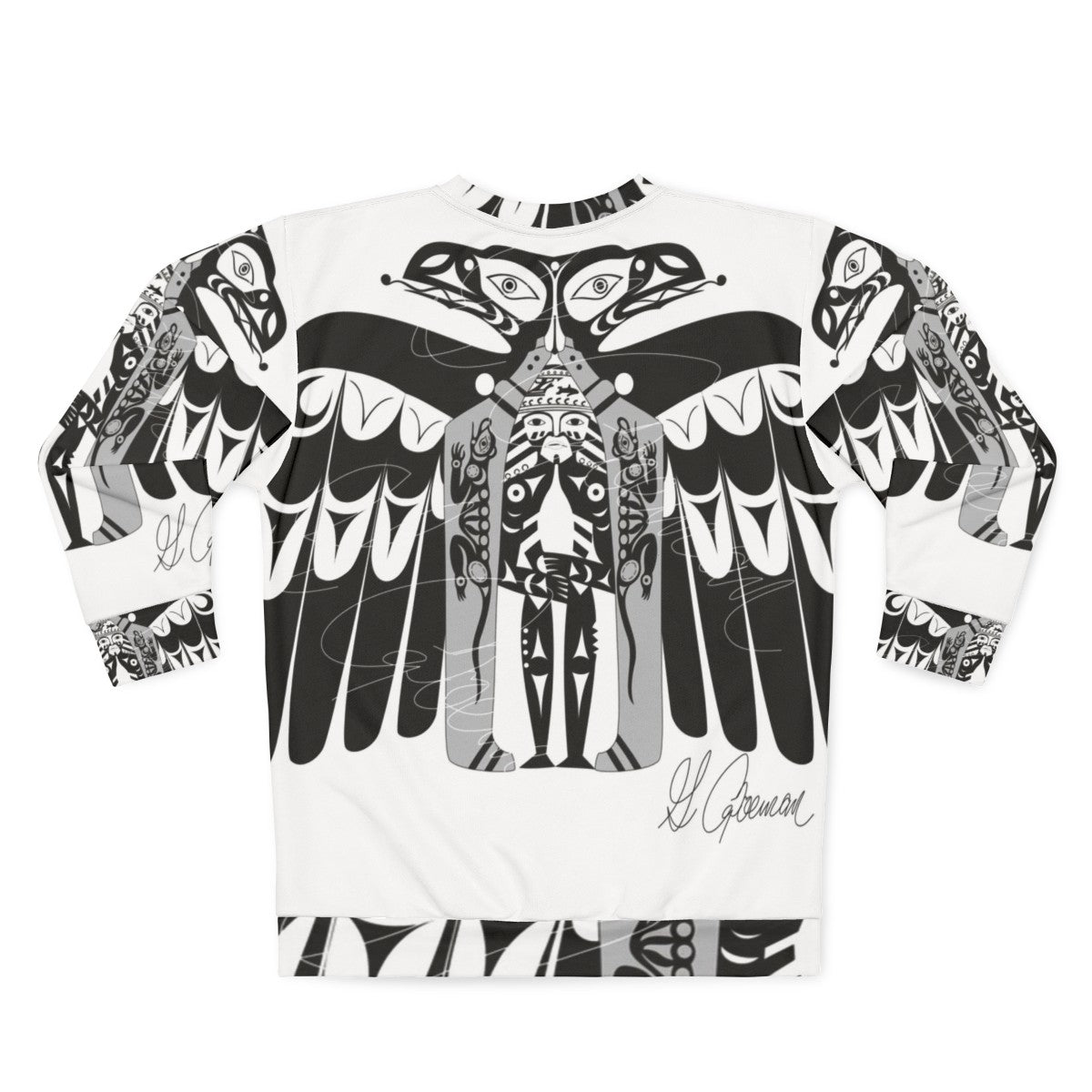 Coastal ravens pacific northwest inspired sweatshirt - Back