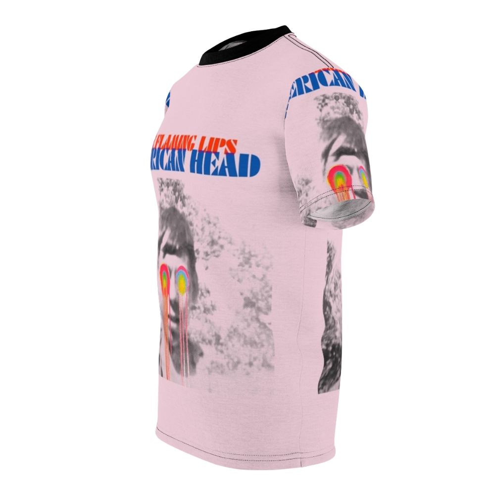 Tfl inspired psychedelic American head halftone t-shirt - men left