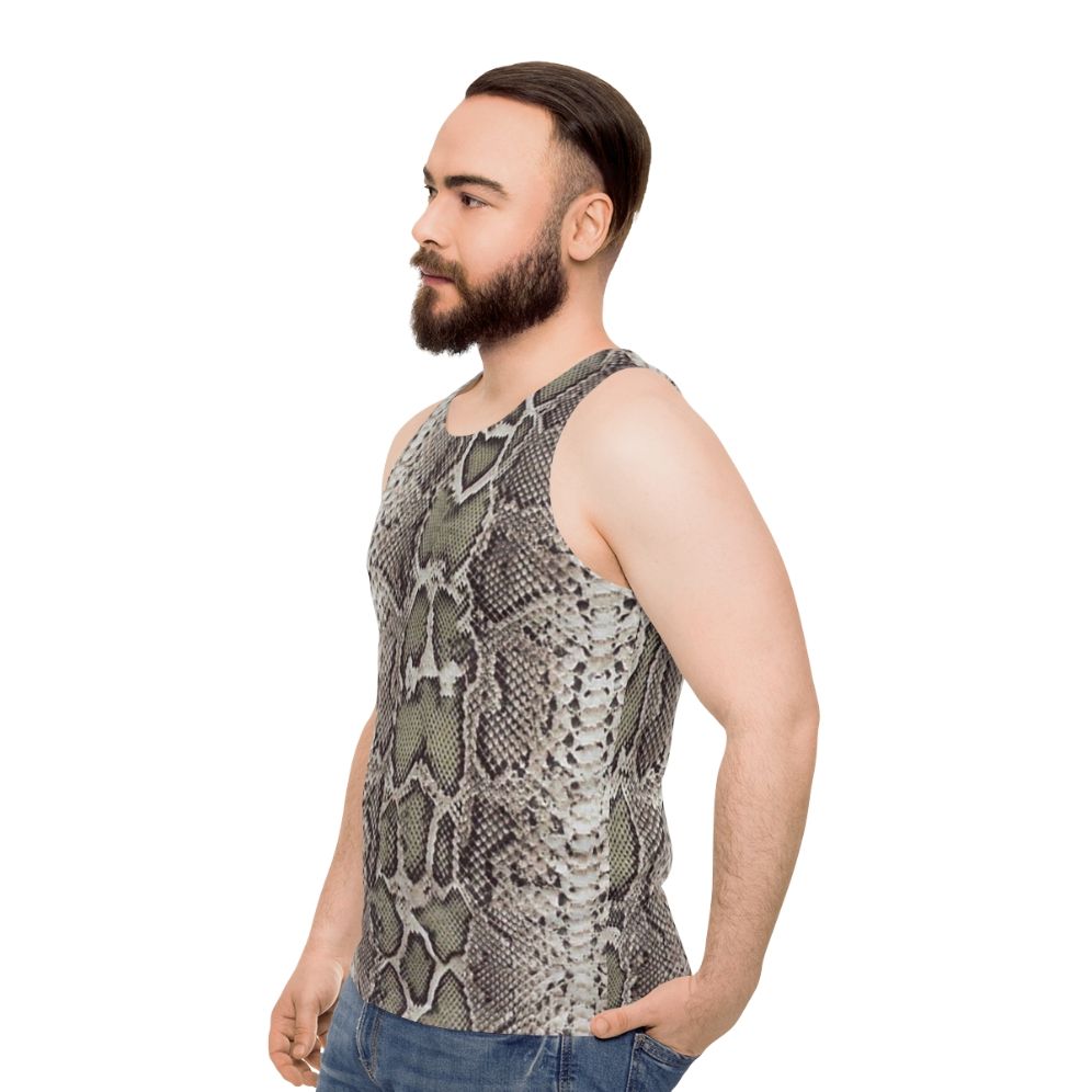 Snakeskin unisex tank top - men side