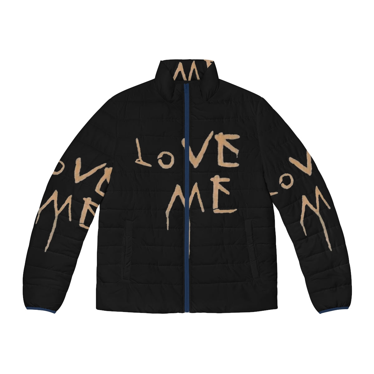 Matchbox Twenty Puffer Jacket with Dripping Paint Love Me Graphic