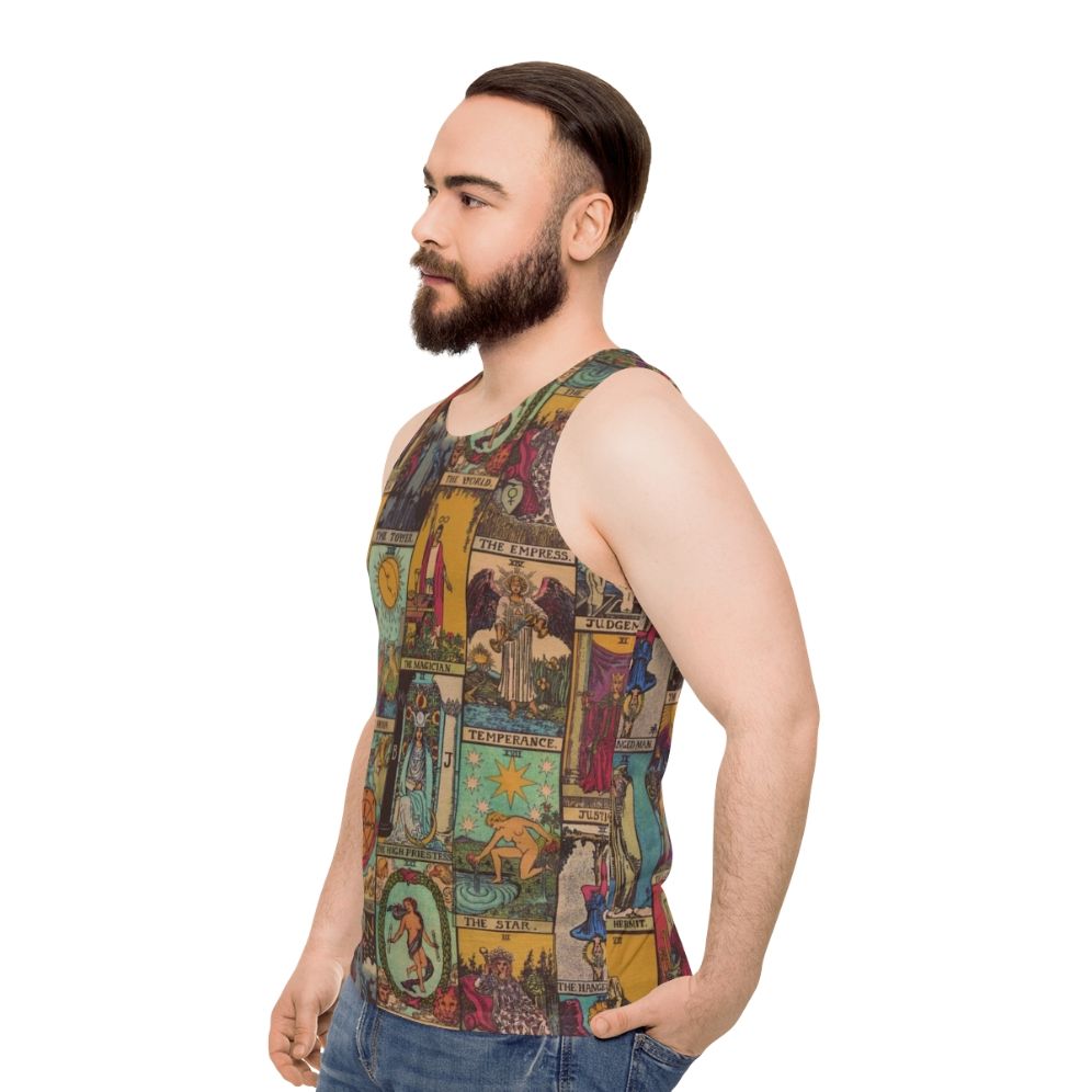 Vintage Major Arcana Patchwork Tarot Tank Top - men side