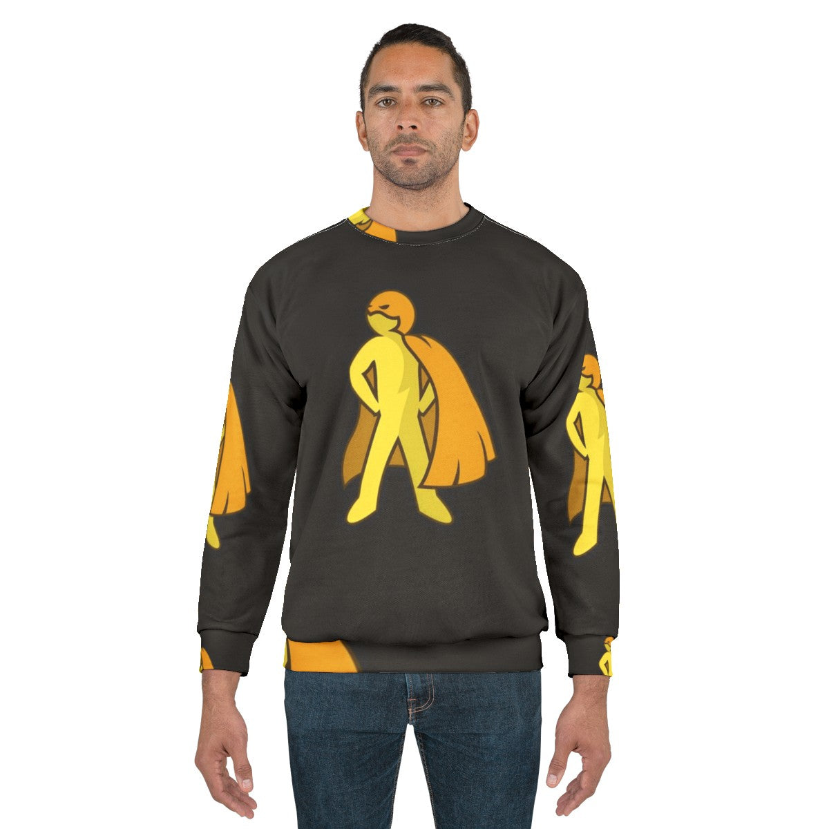 Stylish superhero sweatshirt with a simple design - men