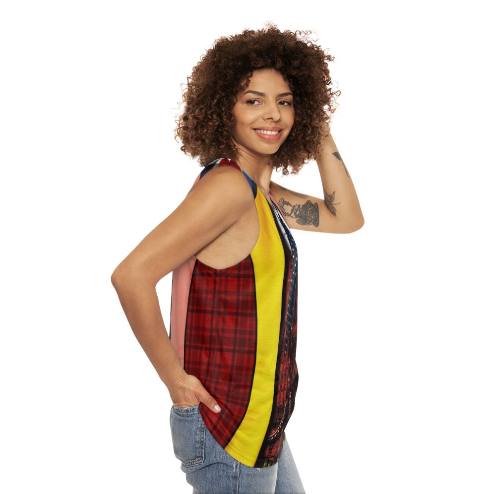 6th Doctor Cosplay Unisex Tank Top - women side