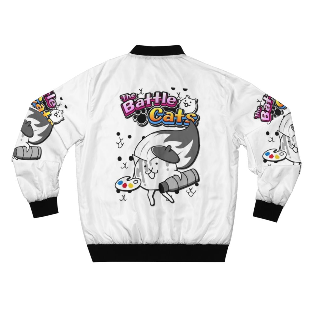 Battle Cats Painter Cat Bomber Jacket - Back