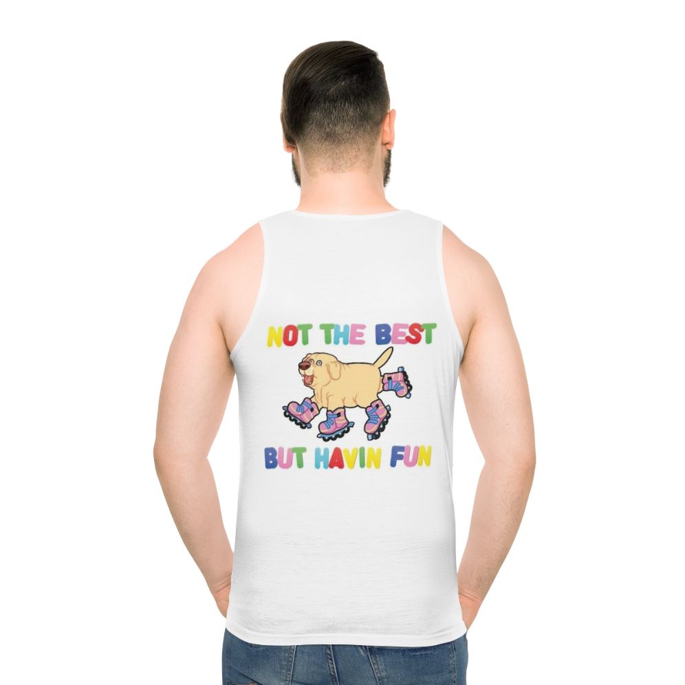 Unisex graphic tank top - men back