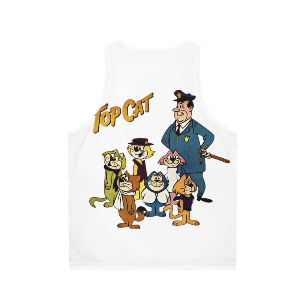 Vintage Retro Cartoon Cat Unisex Summer Tank Top - Back