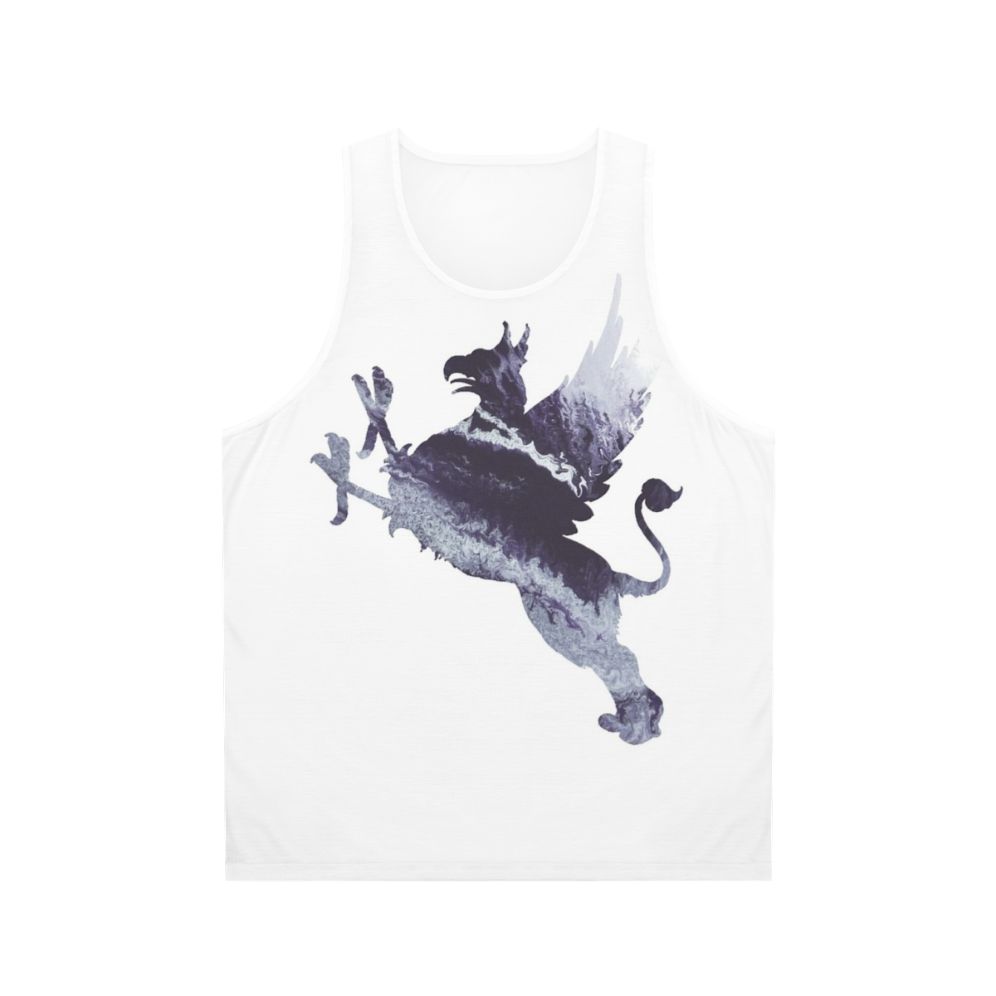 Gryphon unisex tank top with colorful abstract art