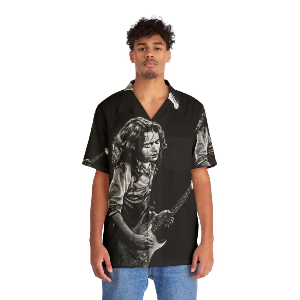 Rory Gallagher Hawaiian Shirt featuring the legendary Irish guitarist - People Front