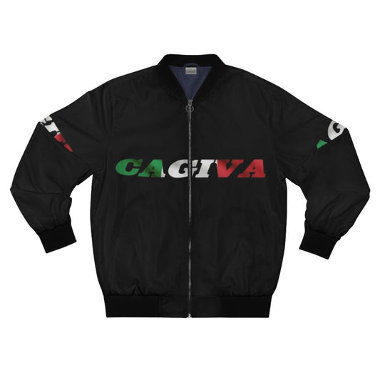 Cagiva Italian Flag Nameplate Bomber Jacket