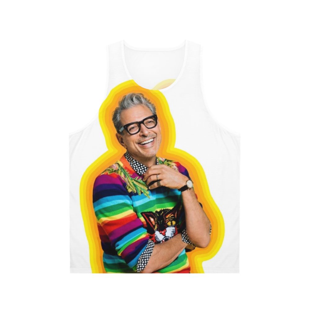 Colorful Jeff Goldblum "Happiness" Unisex Tank Top