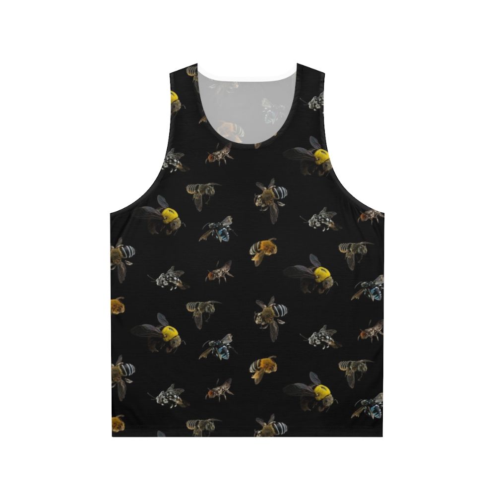 Native Australian bees pattern unisex tank top