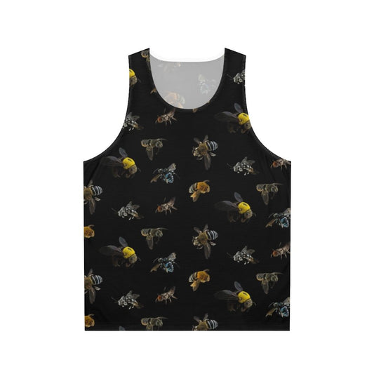 Native Australian bees pattern unisex tank top