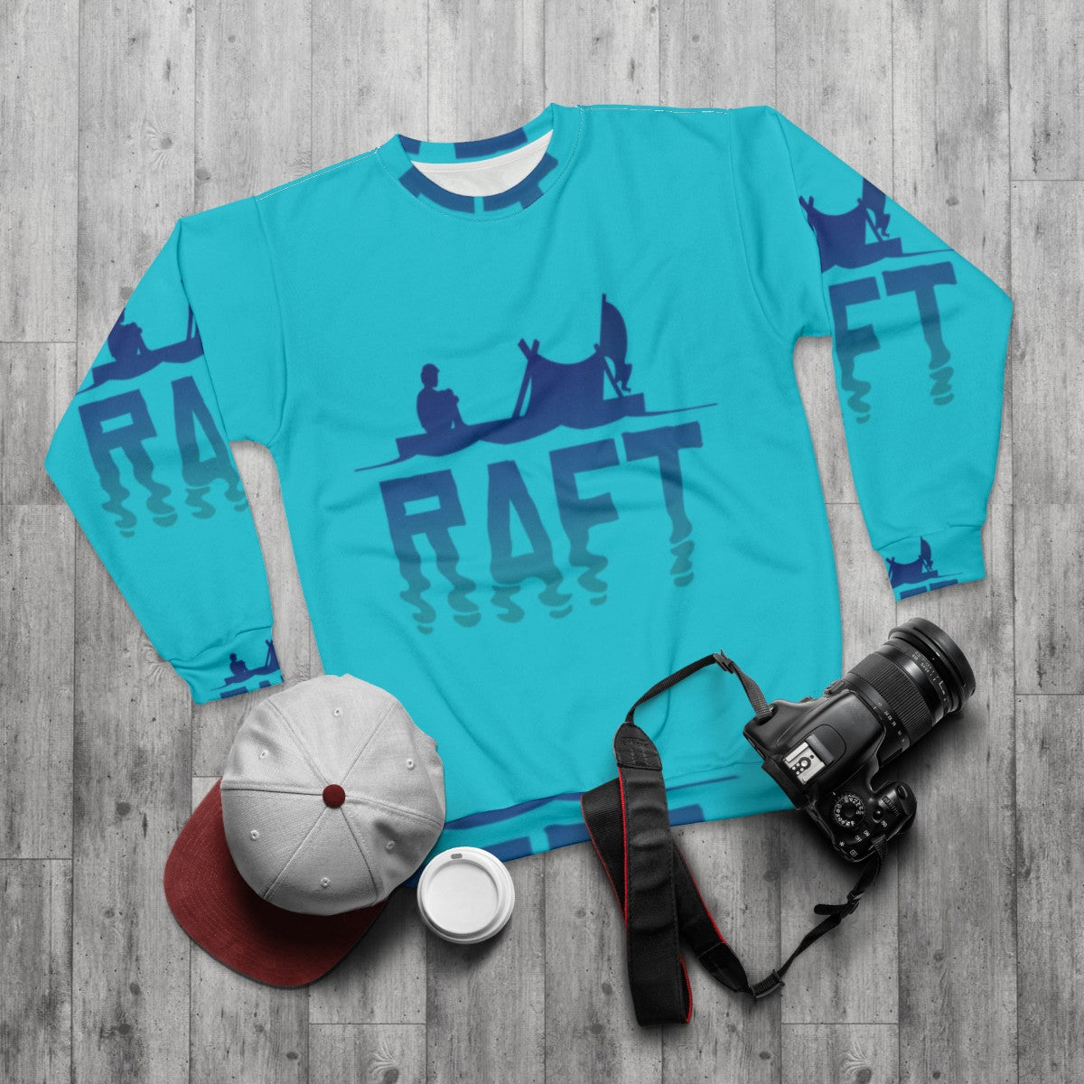 Raft Sweatshirt for Gamers - flat lay