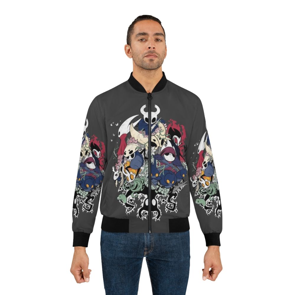 Hollow Knight inspired bomber jacket with video game art design - Lifestyle