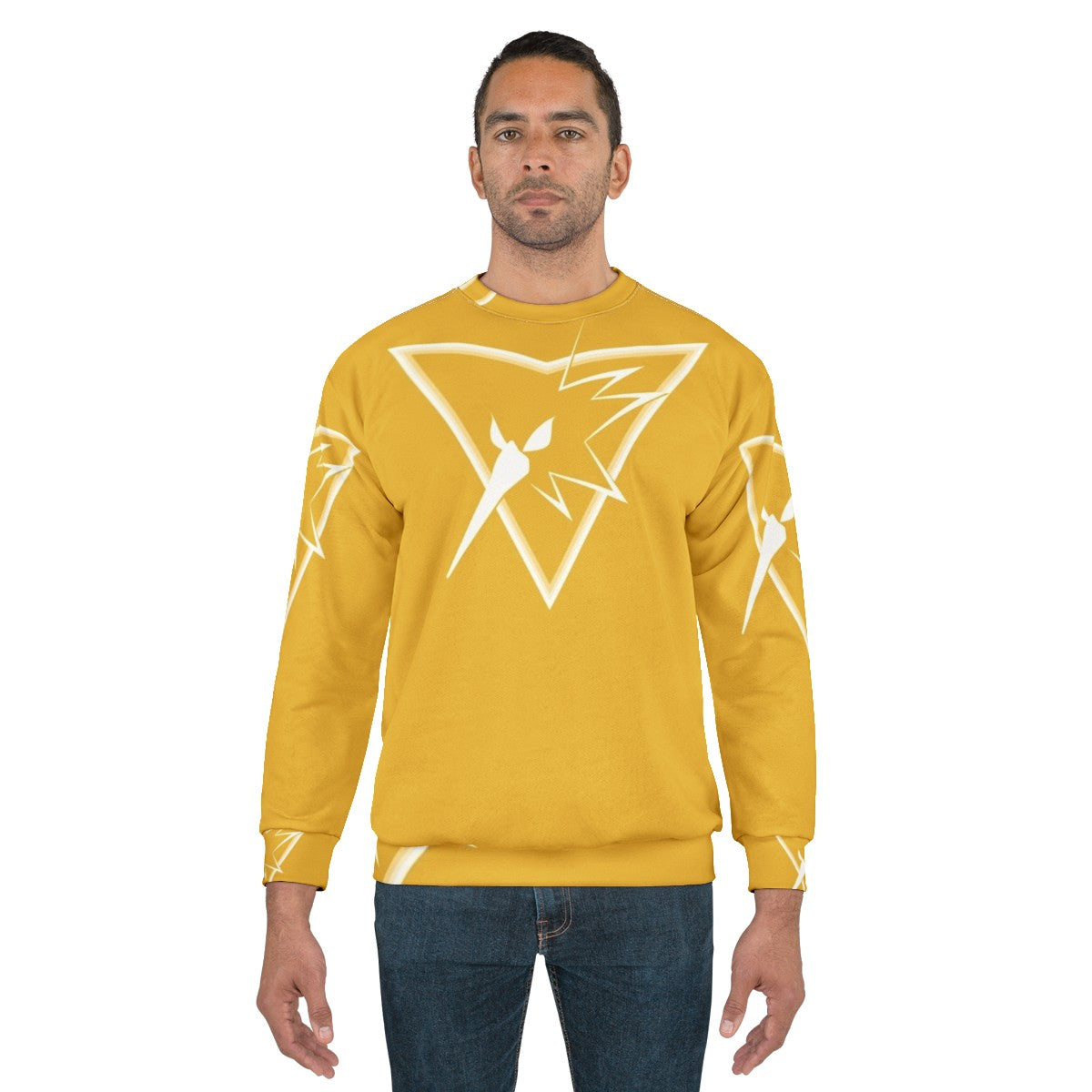 Team Instinct Zapdos Inspired Pokemon Go Sweatshirt - men