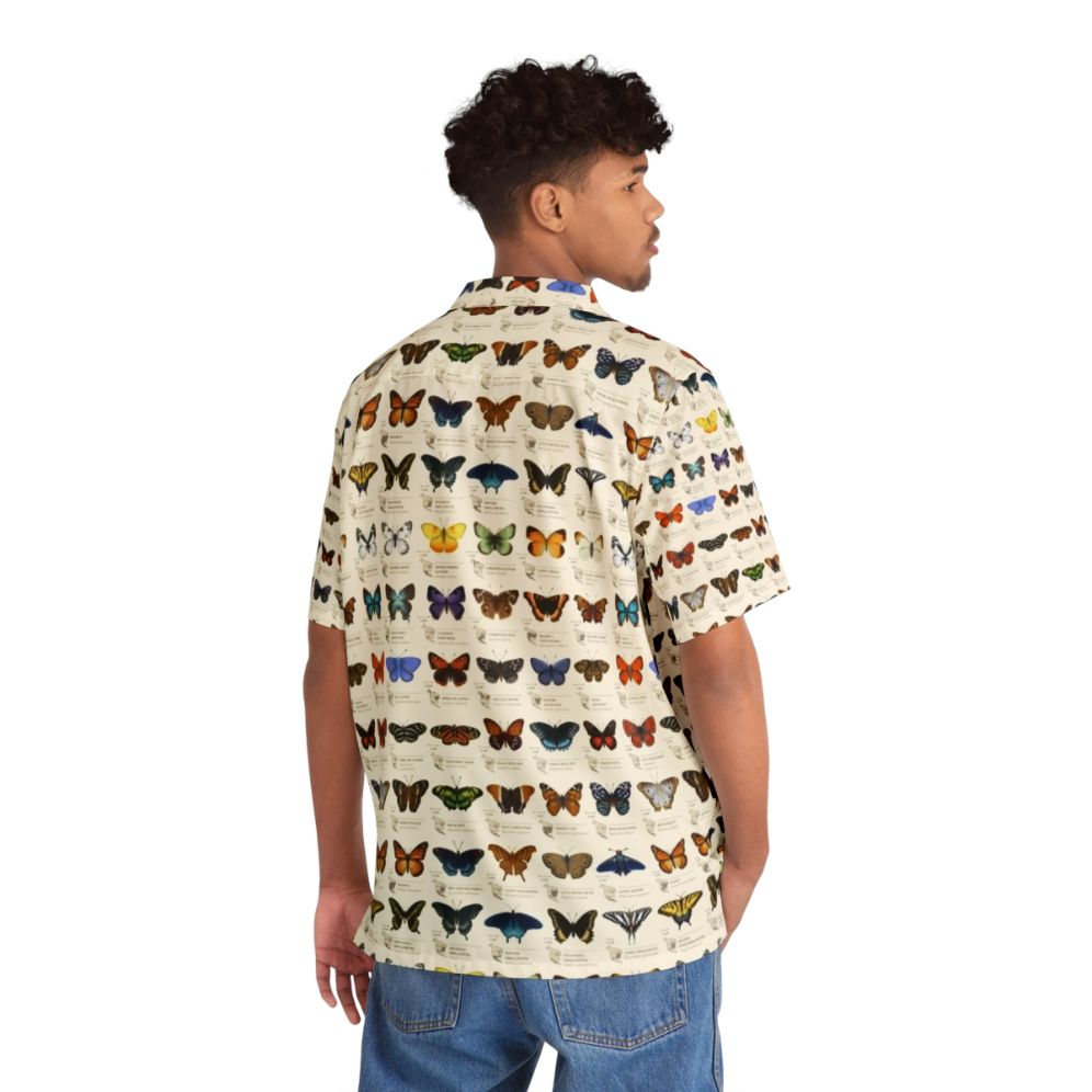 Butterflies of North America Hawaiian Shirt featuring a nature-inspired graphic design - People Back