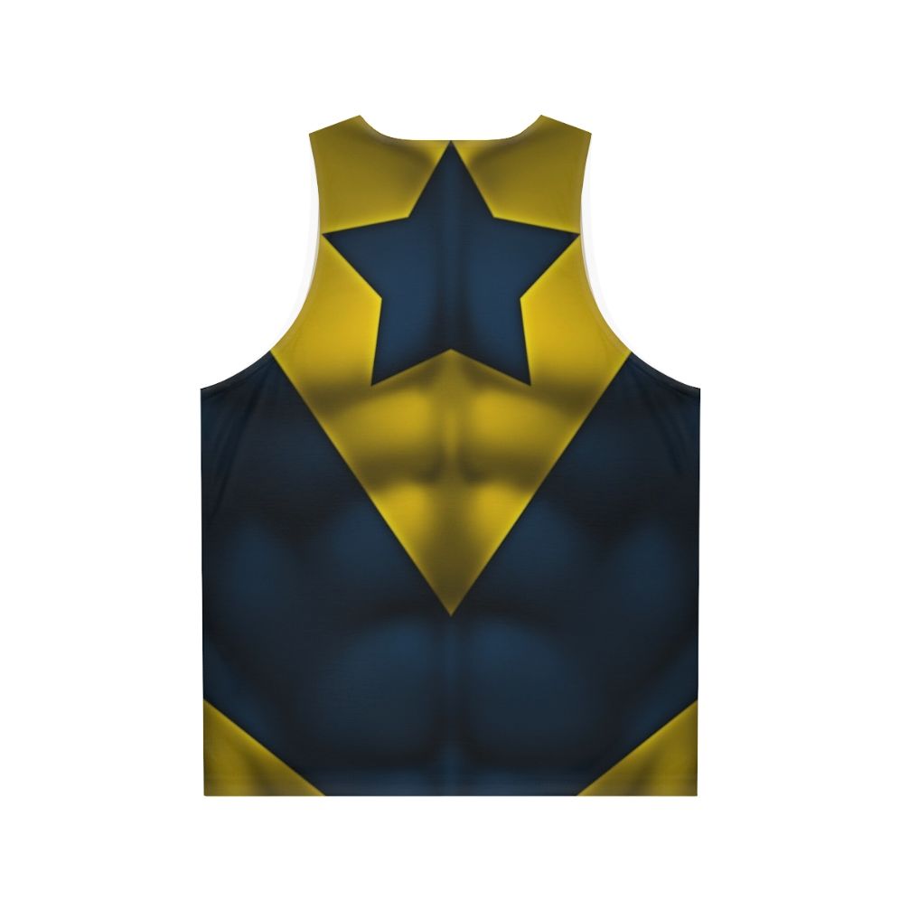 Booster Gold Superhero Art Unisex Tank Top - Back