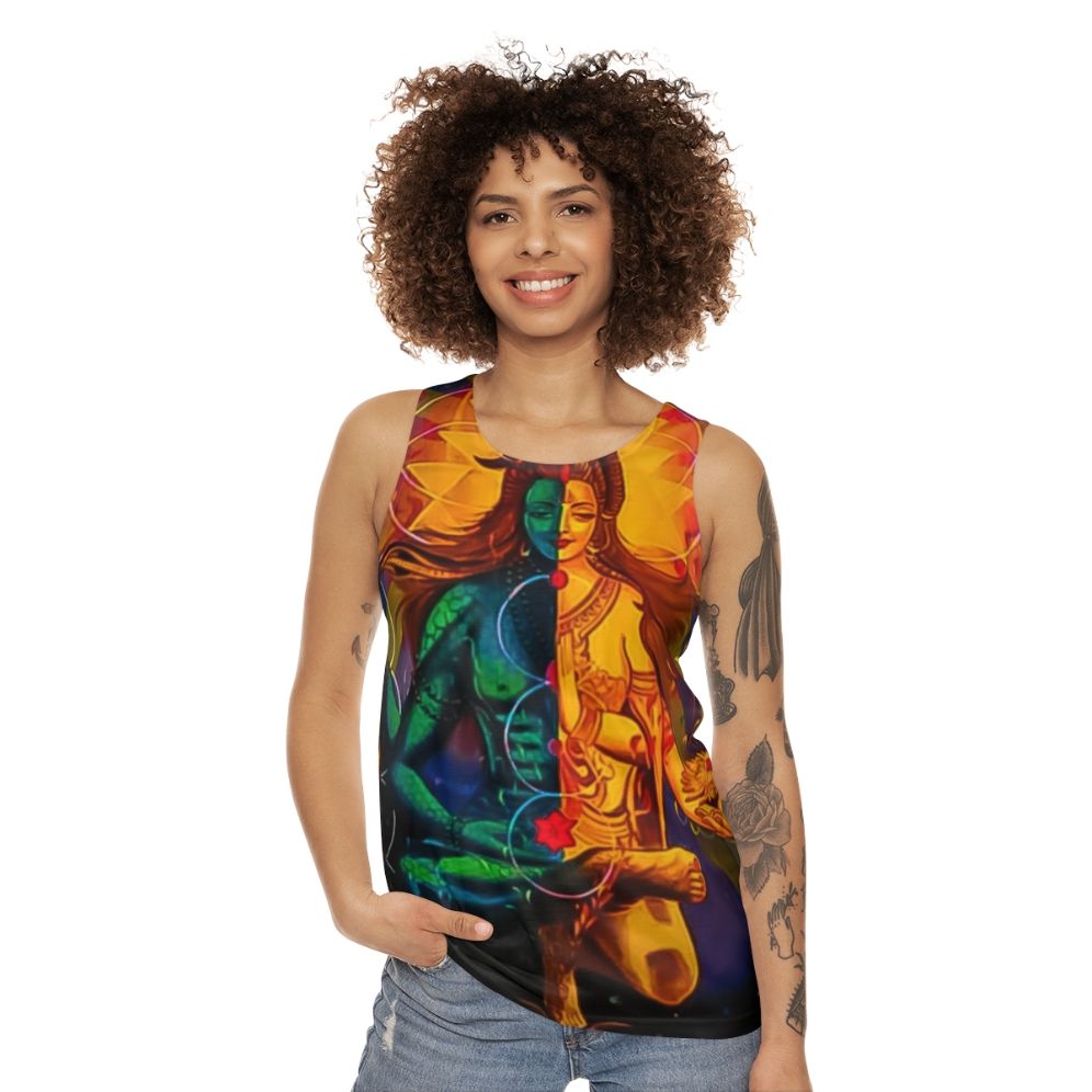 Shiva and Parvati Spiritual Unisex Tank Top - women