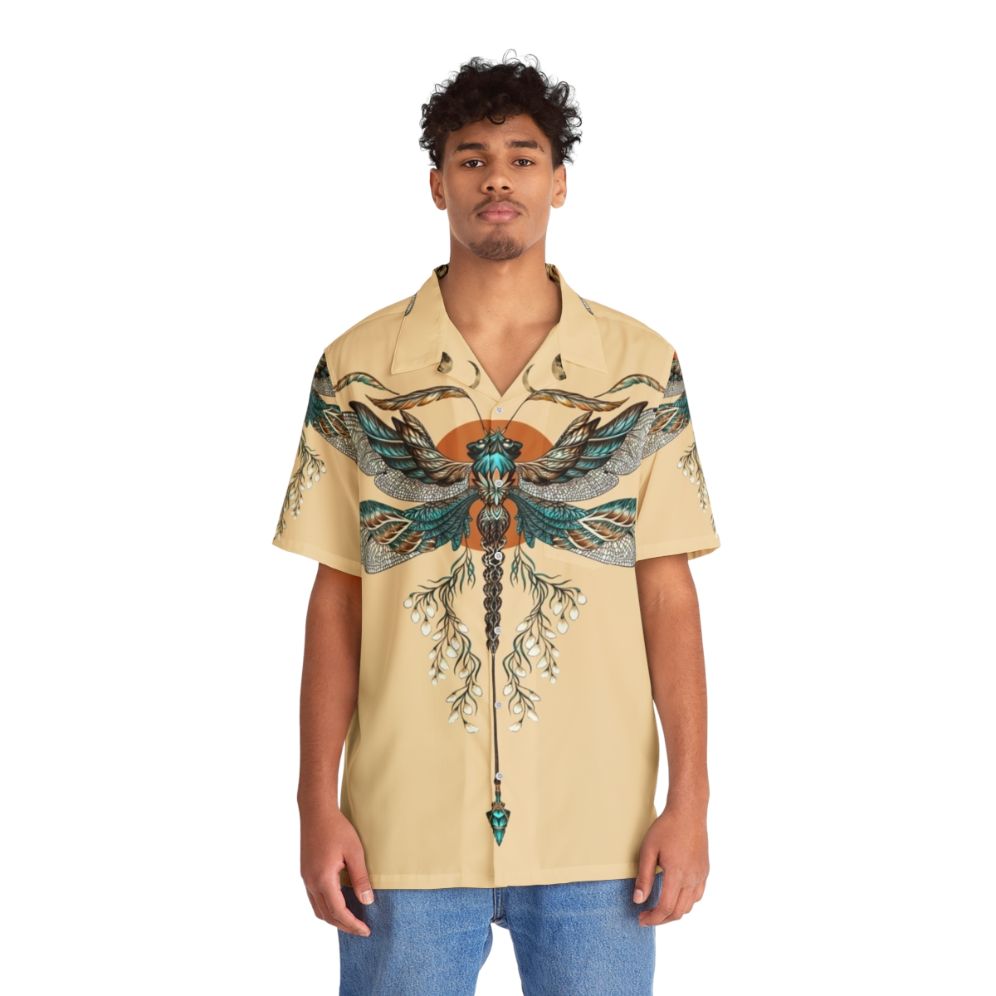 Dragonfly Tattoo Hawaiian Shirt - People Front