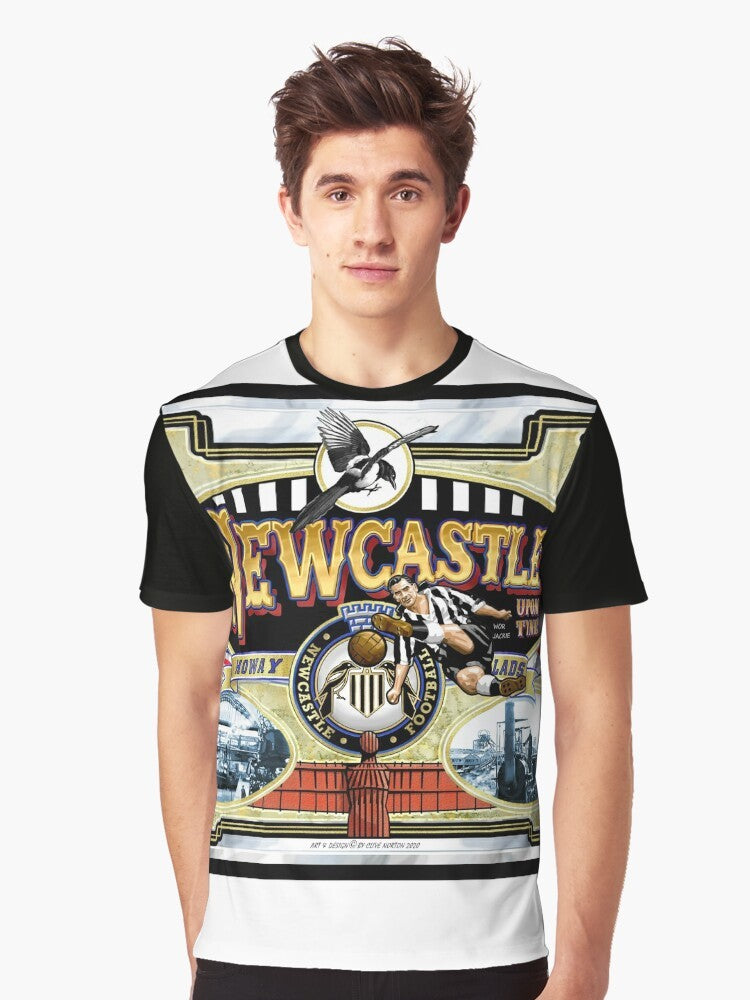 Canny Toon' Newcastle Football Graphic T-Shirt featuring the iconic Toon Army logo - Men