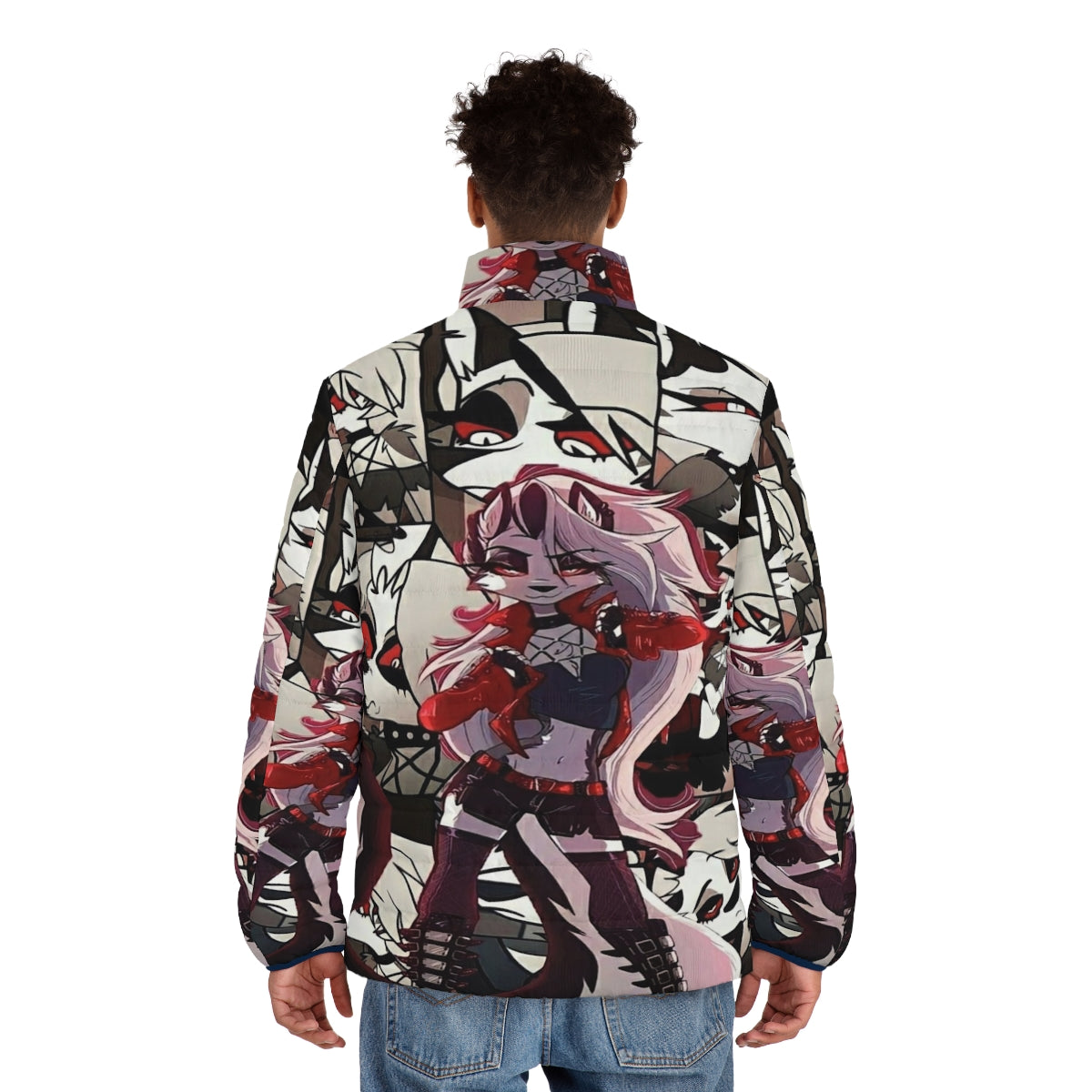 Helluva Boss Loona Puffer Jacket - Anime Inspired Fashion - men back