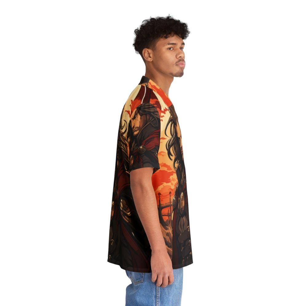 Castlevania vampire Hawaiian shirt with Dracula and Alucard characters - People Pight