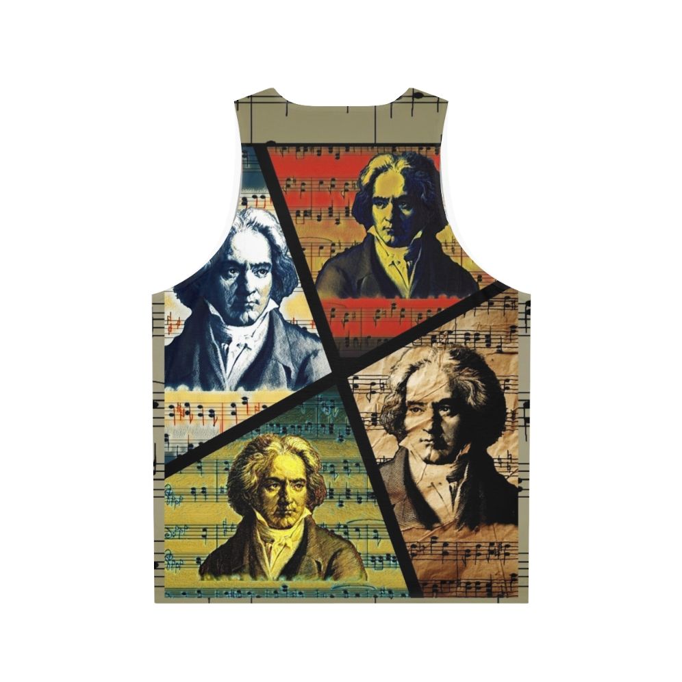 Beethoven classical art collage unisex tank top - Back