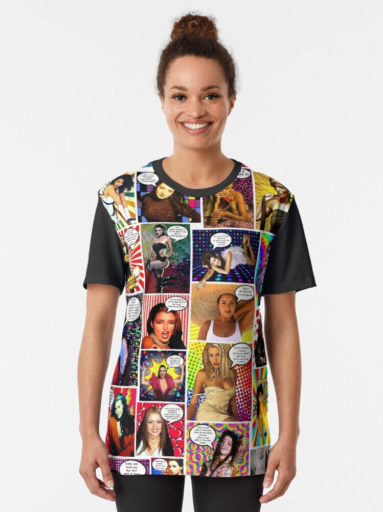 Dannii Minogue Graphic T-Shirt with Pop Art Design - Women