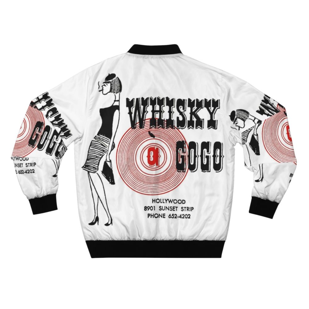 Vintage Whisky A Go-Go Retro Rock Band Gig Poster Bomber Jacket - Back