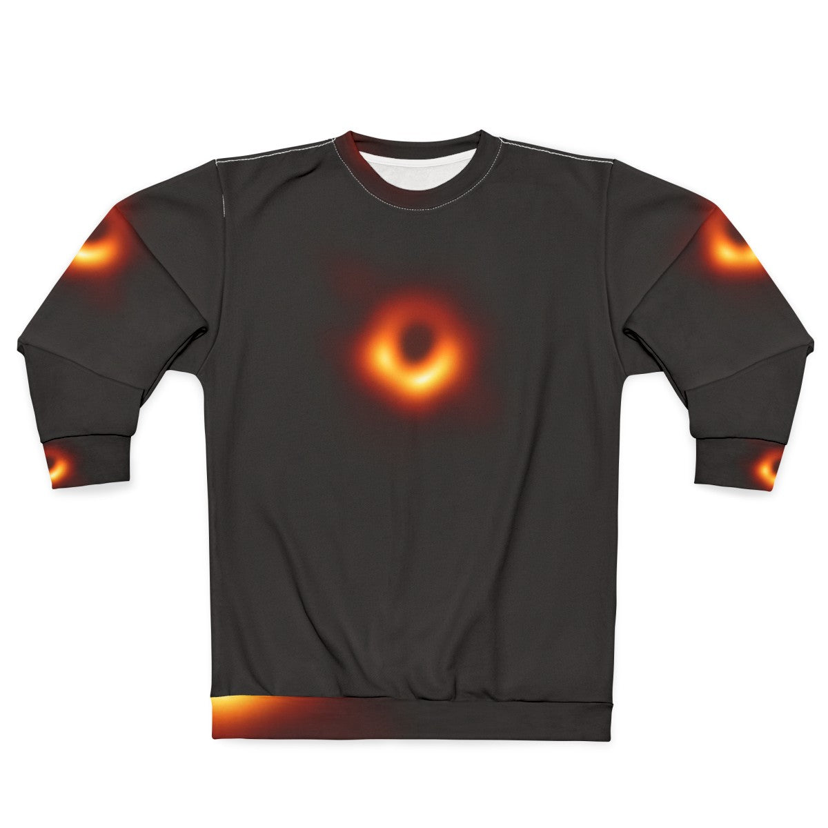 Black Hole Sweatshirt with Mesmerizing Space Art