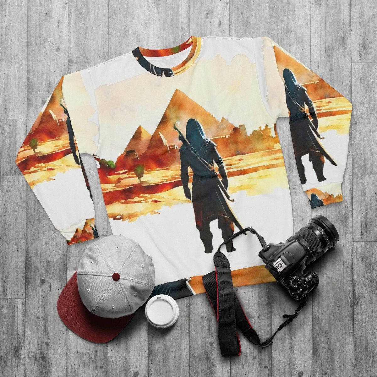 Assassin's Creed Origins Egypt Inspired Sweatshirt - flat lay