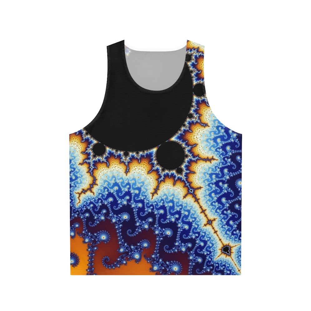 Mandelbrot set unisex tank top with vibrant geometric fractal design