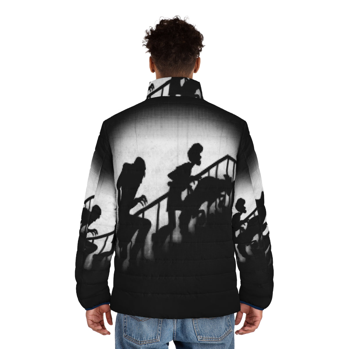 Nosferatu The Mystery Hunter Puffer Jacket with horror movie-inspired graphics - men back