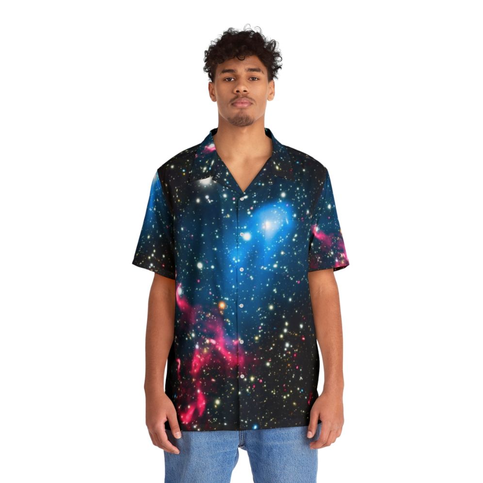 Galaxies Colliding in Space Hawaiian Shirt - People Front