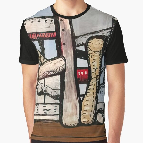 Graphic t-shirt featuring artwork by the renowned artist Philip Guston