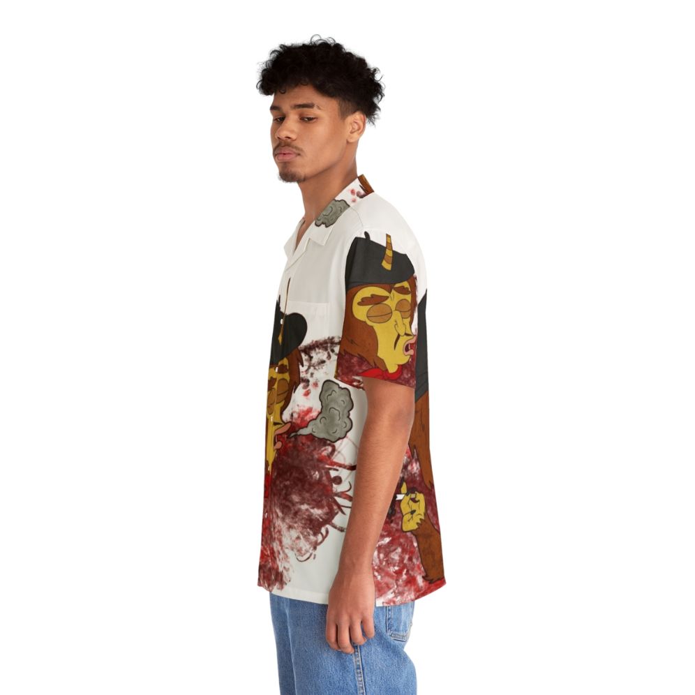 Big Mouth Maury Hawaiian Smoking Shirt 2 - People Left