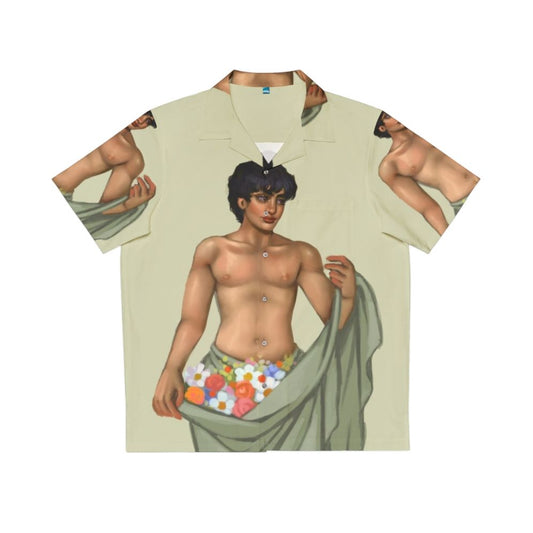 Antinous Hadrian Hawaiian Shirt featuring floral design