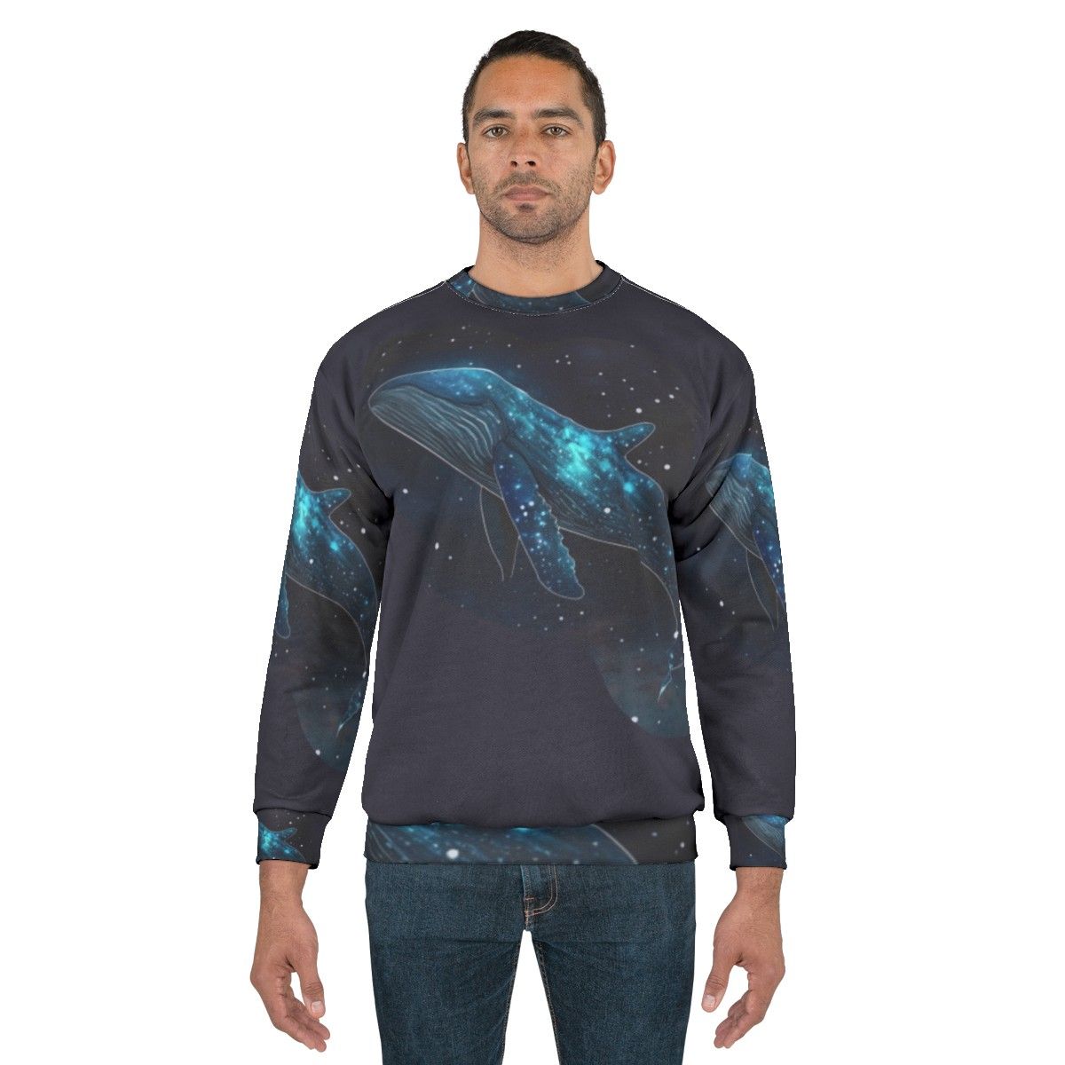 Mythical sea creatures sweatshirt featuring enchanting fantasy beasts - men