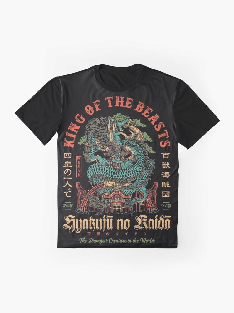 One Piece Kaido the Beast Graphic T-Shirt featuring the Yonkou from the Wano Country arc - Flat lay